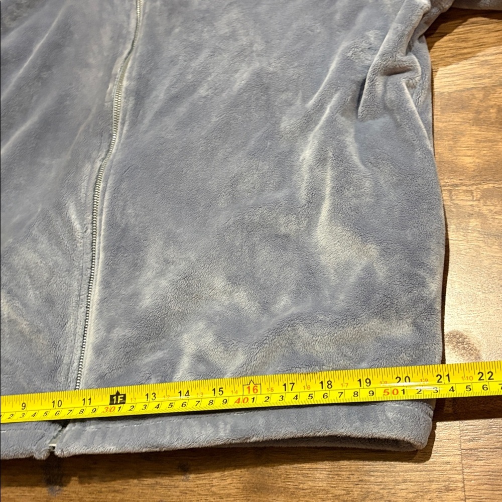 Athleta Recover Cozy Karma Full Zip Jacket Large Gray Blue - Picture 7 of 12